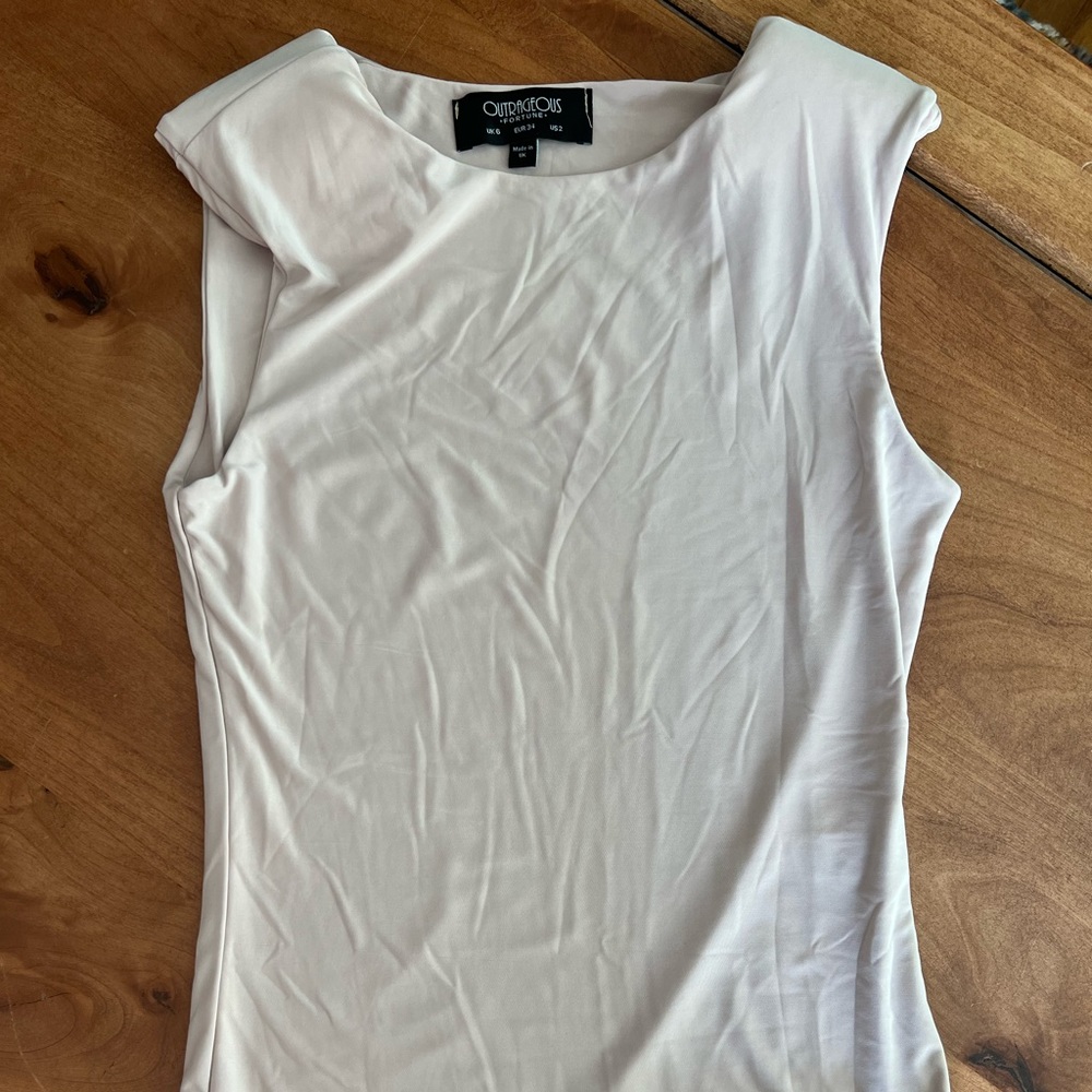 Cream body suit